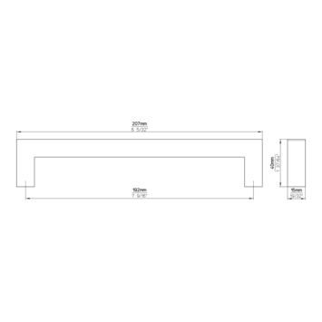 Greep Tessa rvs 207mm