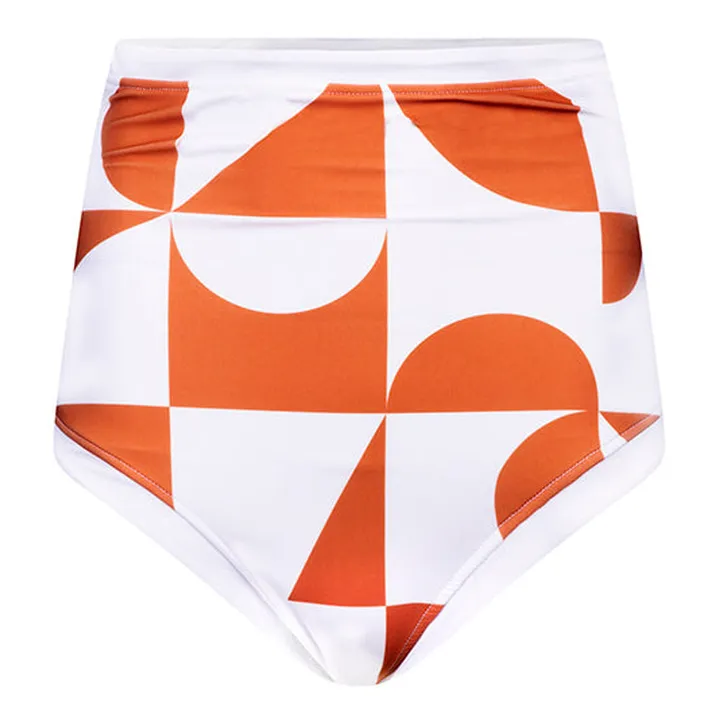 Juillet Juillet Bas de Maillot de Bain Matière Recyclée Géométrique - Collection Femme | Terracotta