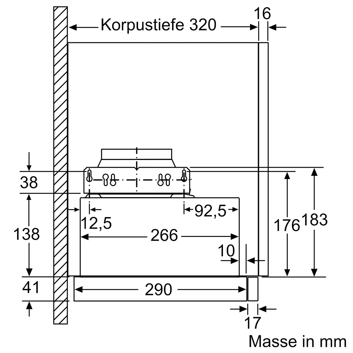 Bosch Haube, Flachschirm DFM064W51C
