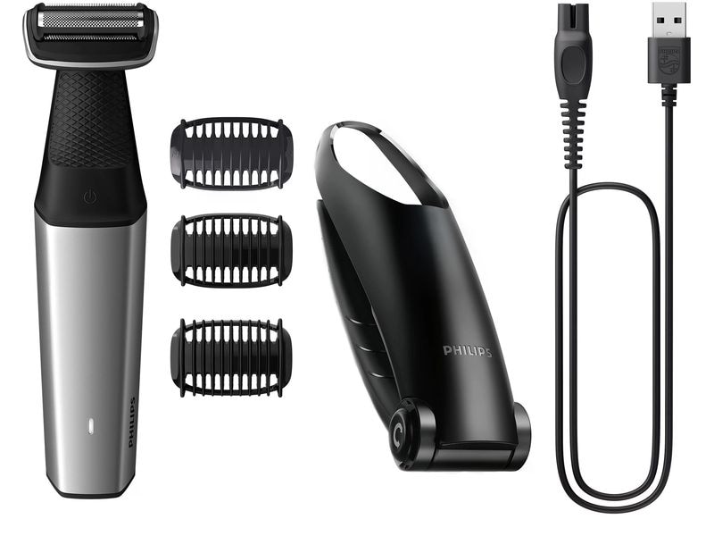 Philips Körperrasierer Bodygroom Series 5000 BG5021/15 Wasserfester Trimmer für Körper und Intimbereich