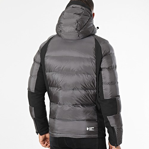 Doudoune Chauffante Capuche Avoriaz Gris Anthracite