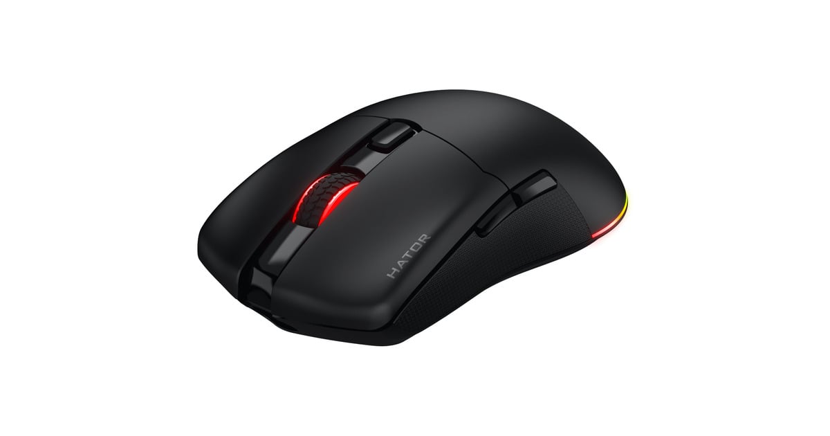 HatorPulsar 3 Wireless gaming muis  (Zwart, 400 - 11.000 DPI, RGB, 2.4GHz / Bluetooth 5.1 / USB)