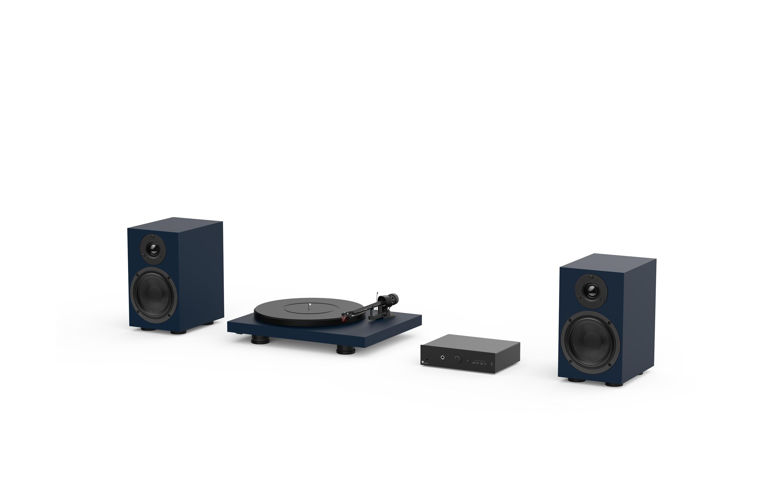 Plattenspieler mit Bluetooth Colourful Audio Blau<br>Der Plattenspieler, der alles bietet