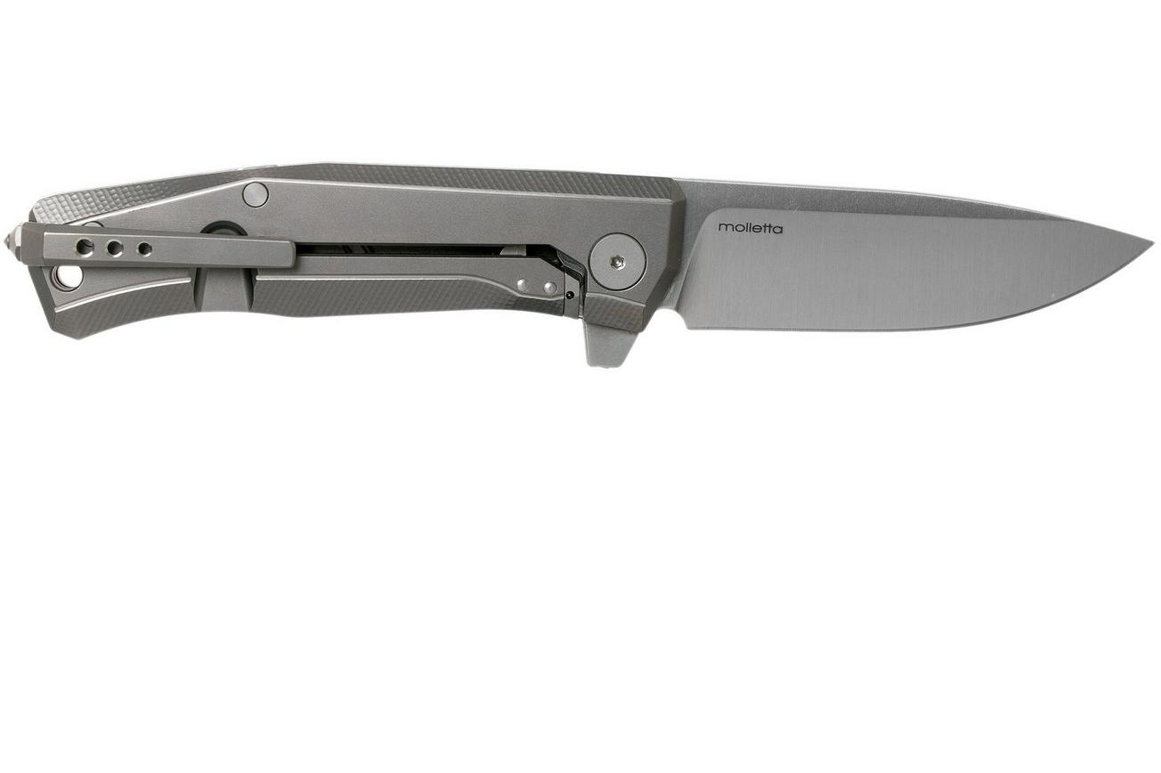 LionSteel Myto MT01-GY Grey Titanium zakmes, Molletta design