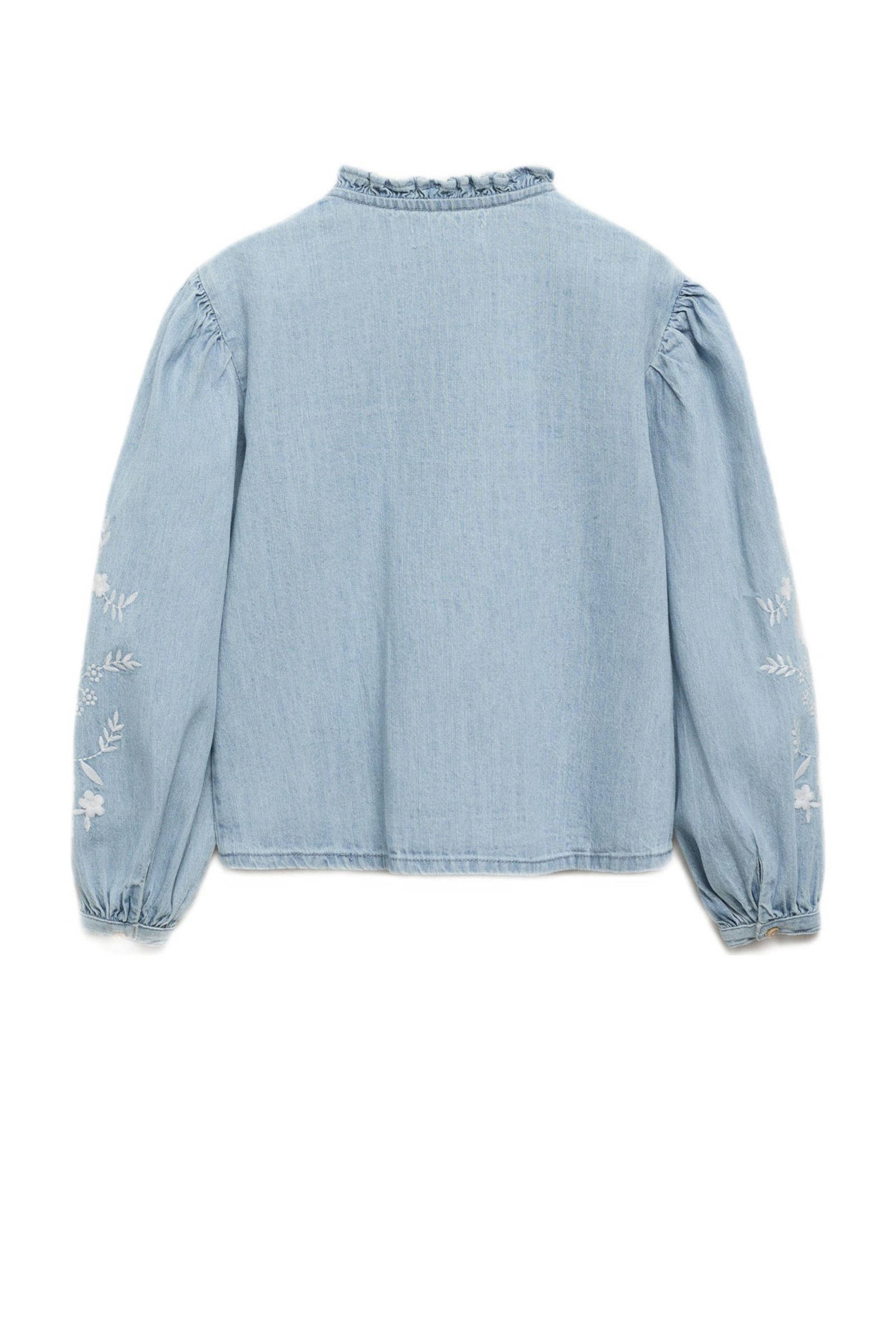 Mango Kids blouse light blue denim