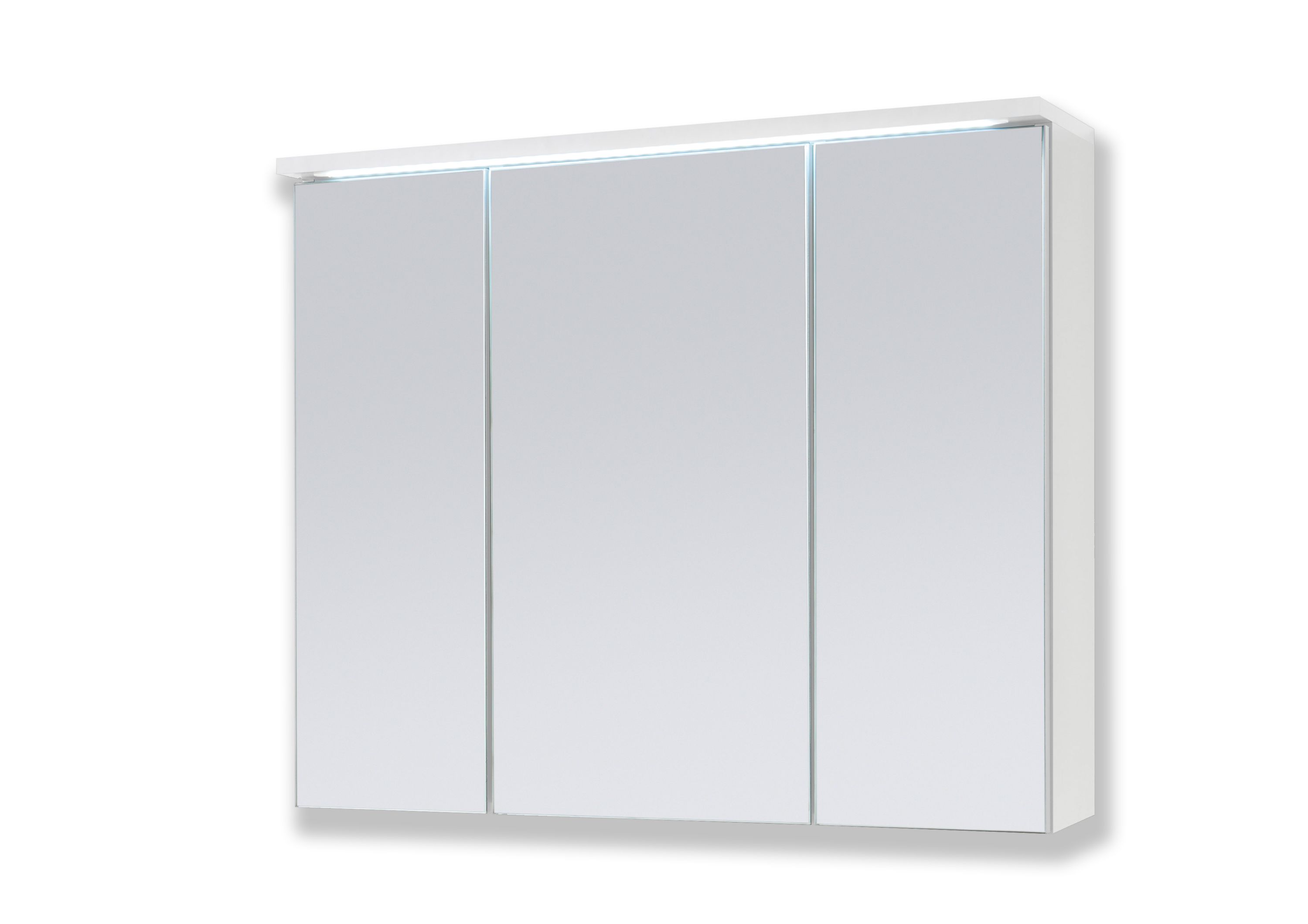 Badmöbel Spiegelschrank DUO 80 mit LED Beleuchtung Weiß