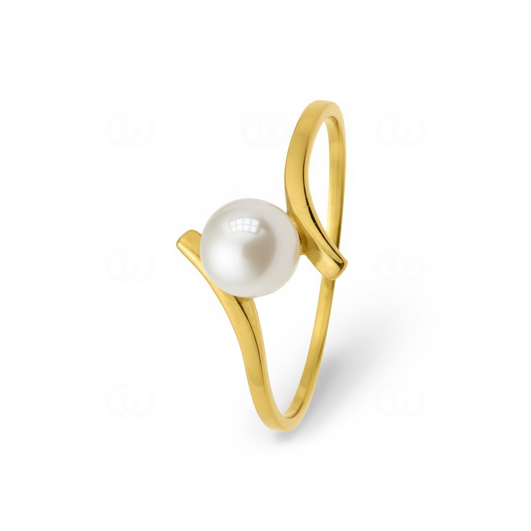 Ring 750/18 K Gelbgold mit Süsswasserzuchtperle Ø 5mm