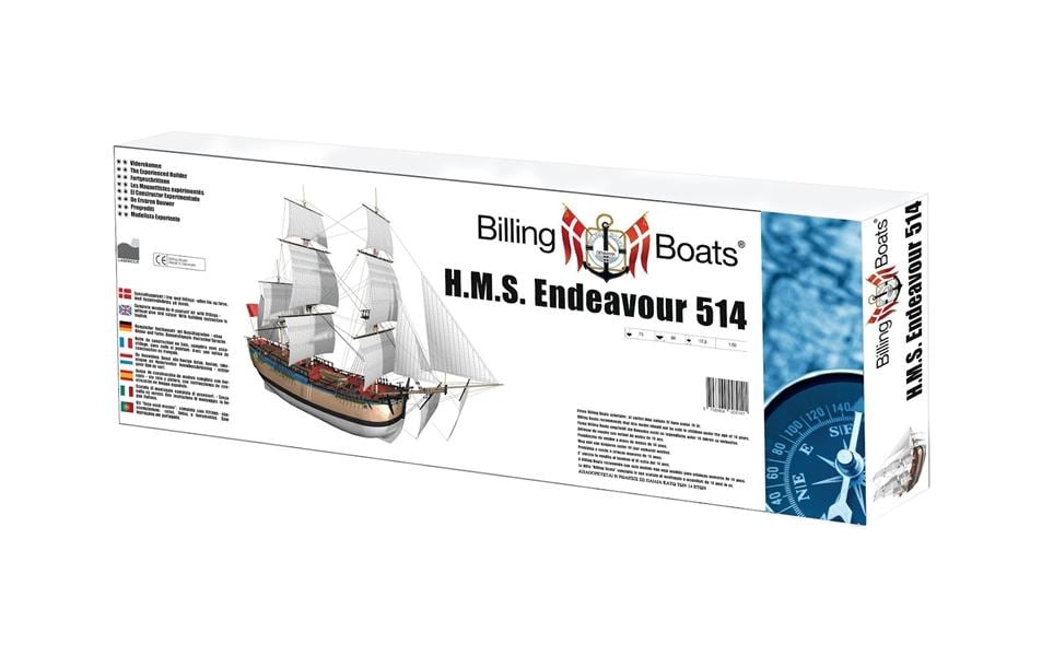 Bausatz Segelschiff HMS Endeavour, 890 mm 1:50<br>Detailgetreuer Segelschiff Modellbausatz