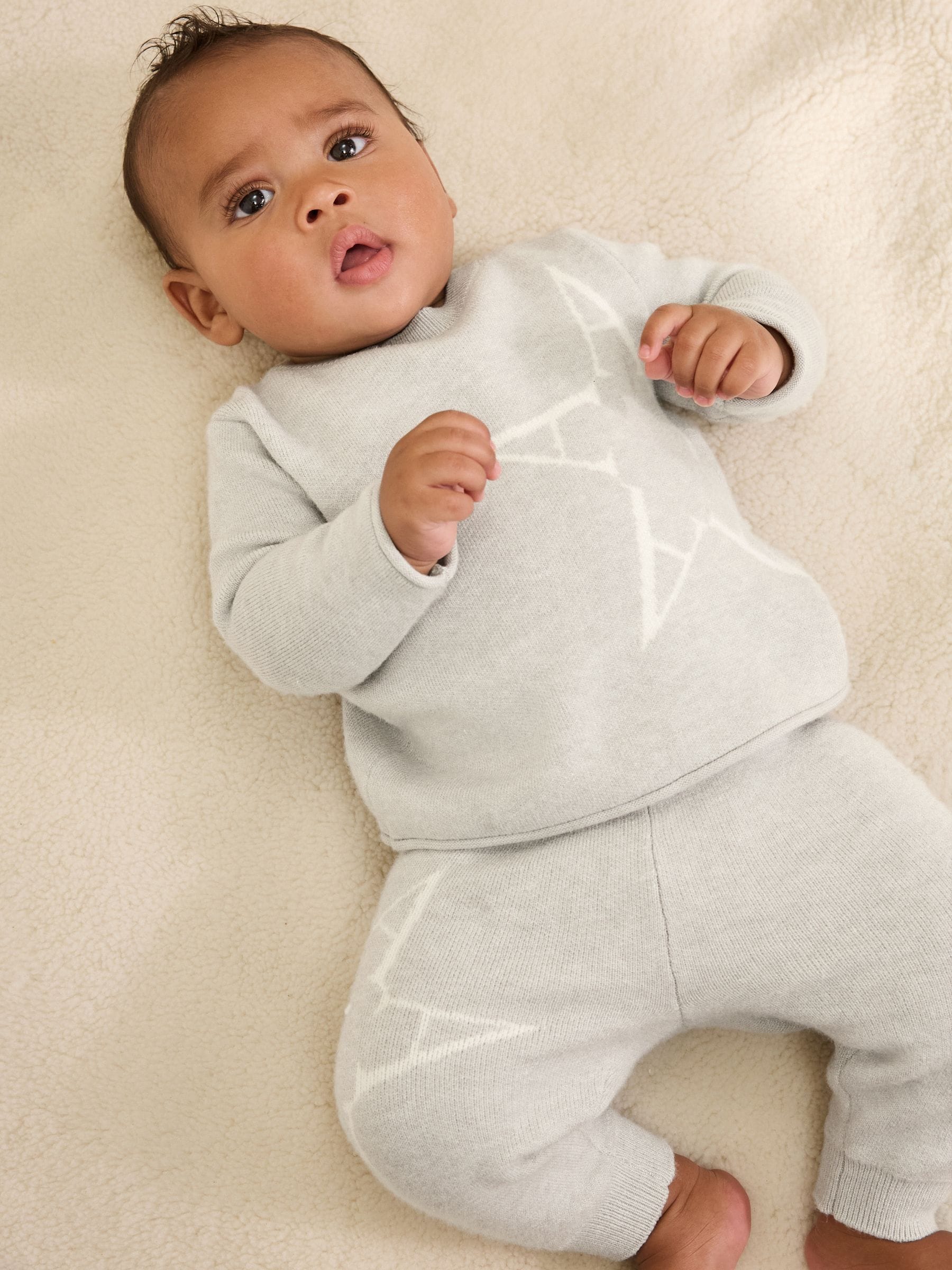 smALLSAINTS Knitted Top and Joggers Baby Boys Set