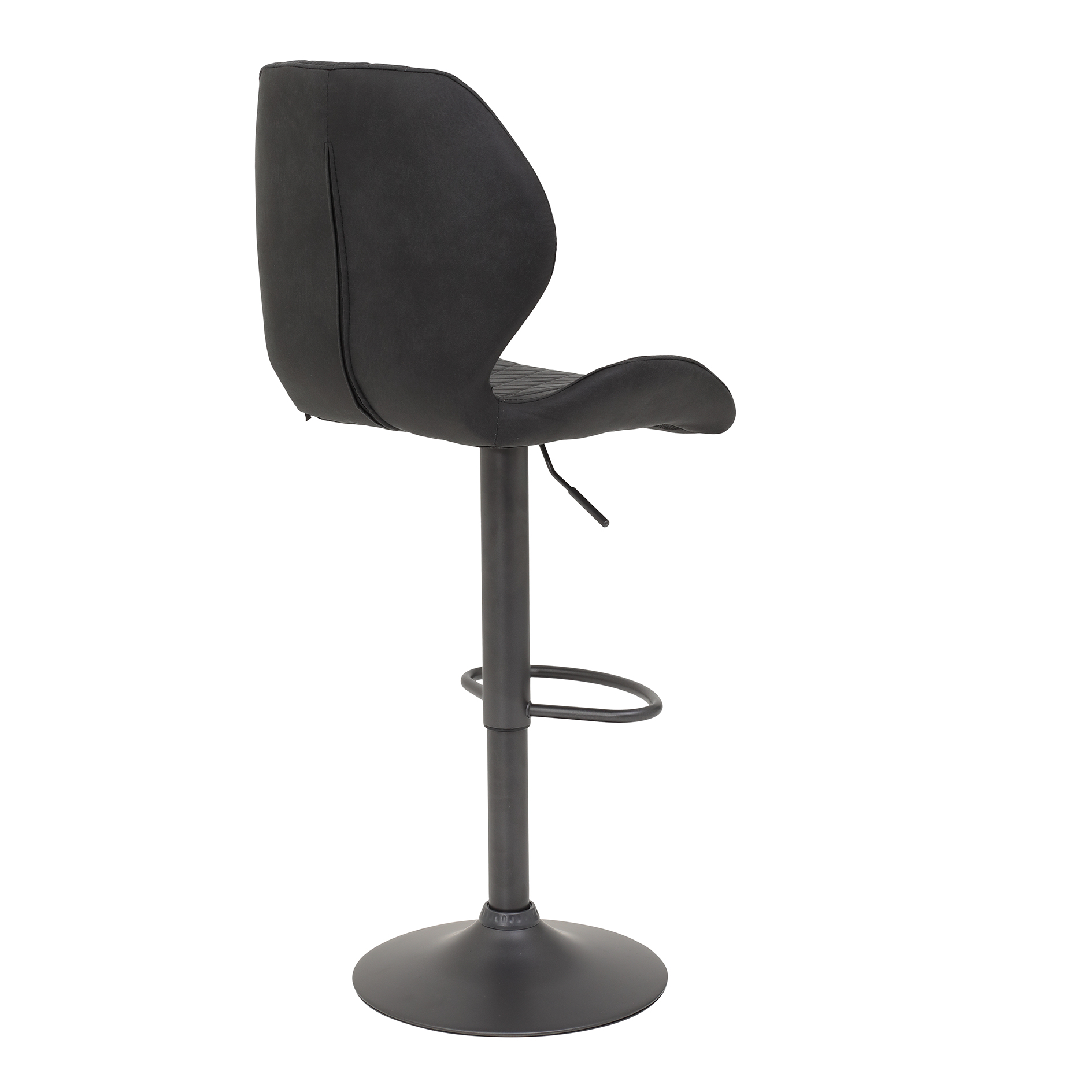 Barhocker - Vintage anthrazit-grau - Microfaser - höhenverstellbar