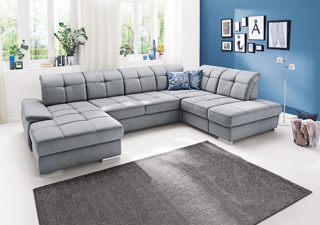 Wohnlandschaft Miguel 377x89-103x246 grau