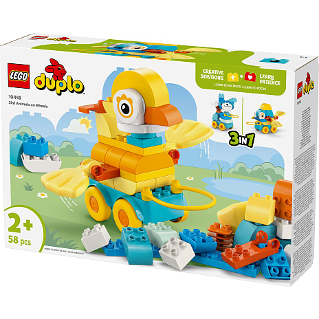 LEGO DUPLO By 3-i-1-dyr på hjul 10448
