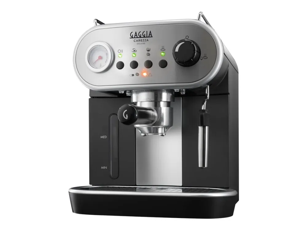 [OUTLET] - Gaggia Carezza Deluxe RI8525 - Kaffemaskine med capuccinatore - 15 bar - blæksort