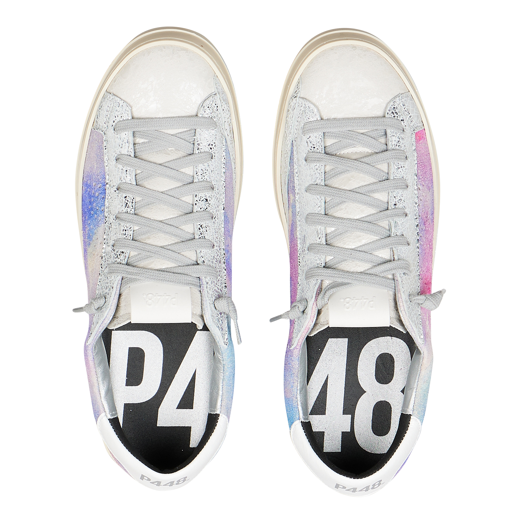 JOHN - Baskets basses en cuir velours | Multicolore