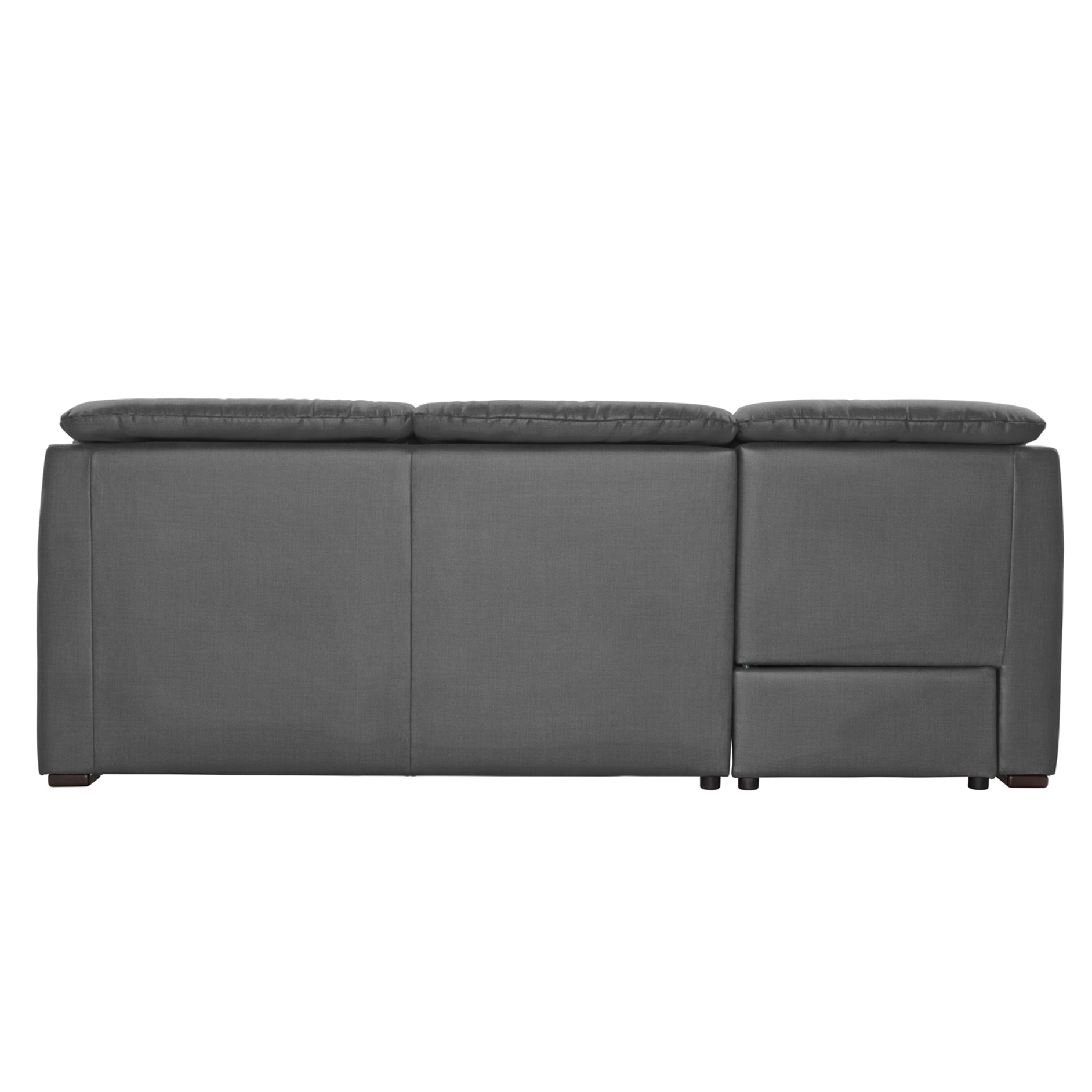polsterpower Ecksofa - Miro grau - Basismodell - Recamiere links