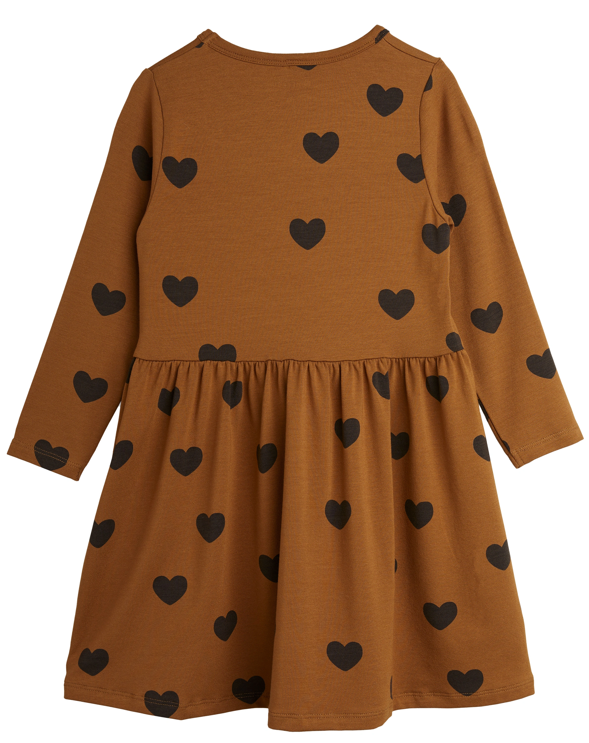 Langarmkleid HEARTS in braun