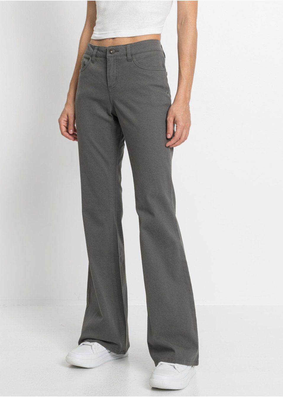 Pantalon évasé en twill