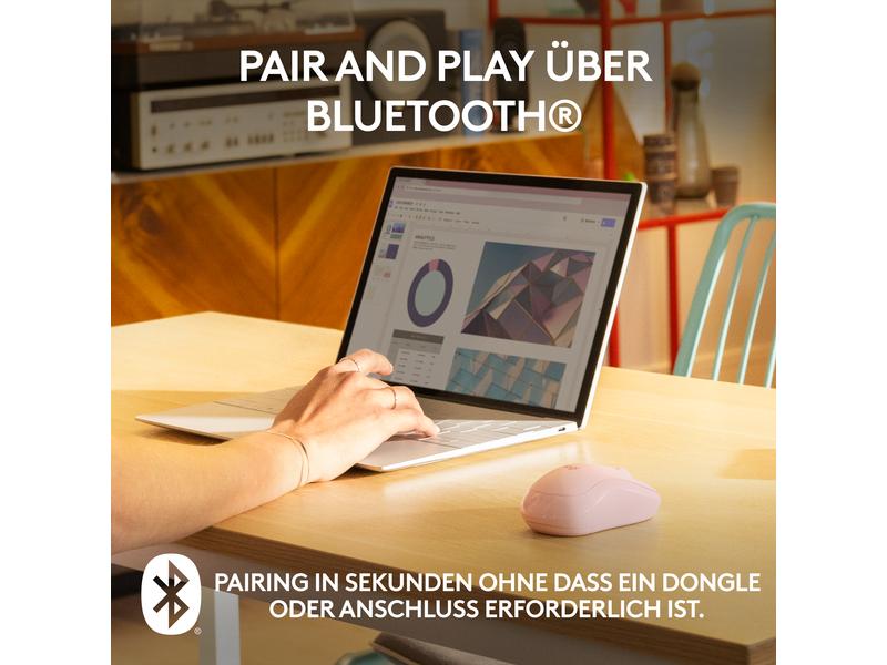 Logitech Maus M240 Silent Bluetooth Geräuscharme Bluetooth-Maus mit langer Batterielaufzeit und komfortablem Design