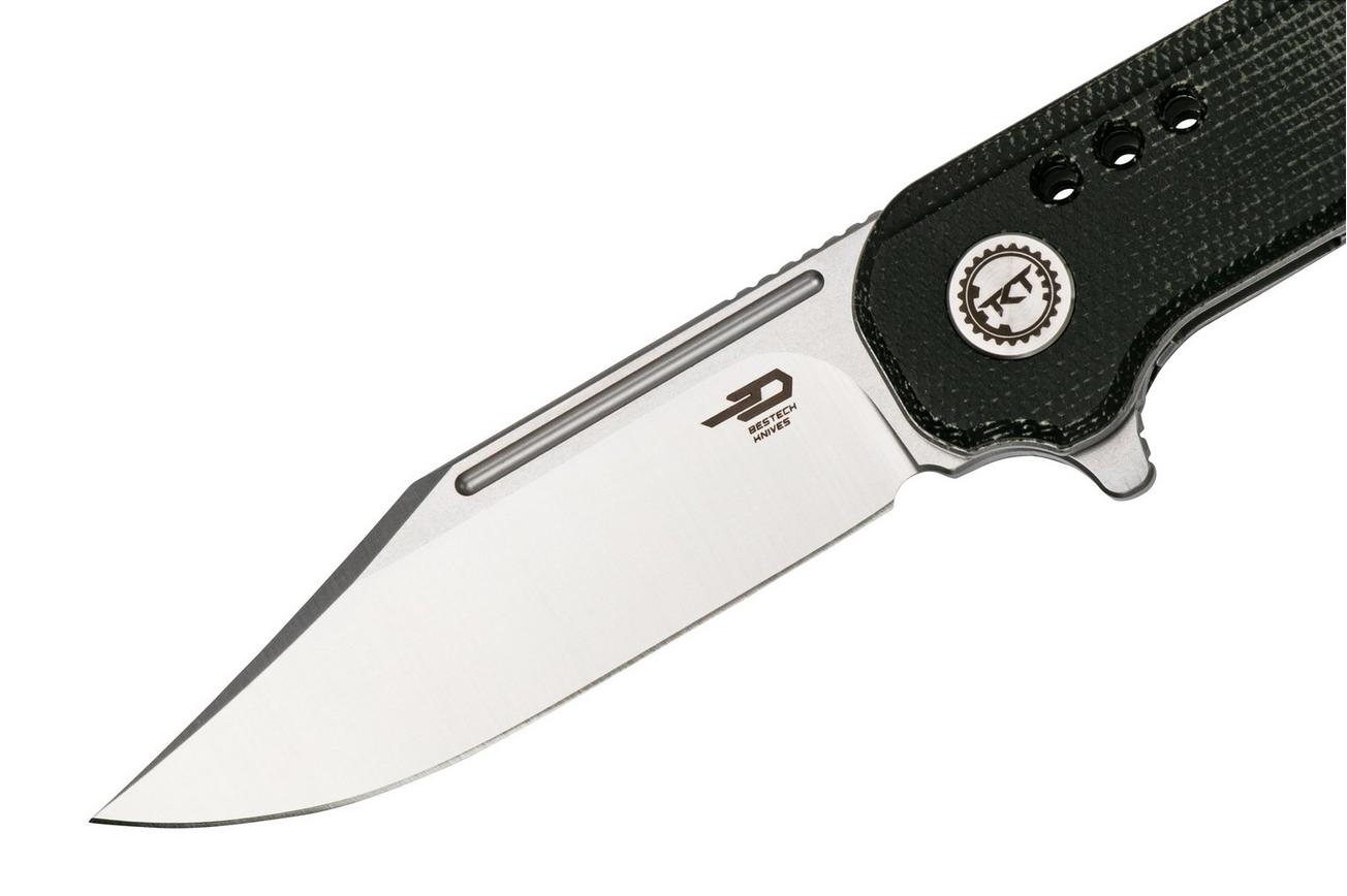 Bestech Syntax BG41D Stonewashed, Black Micarta zakmes