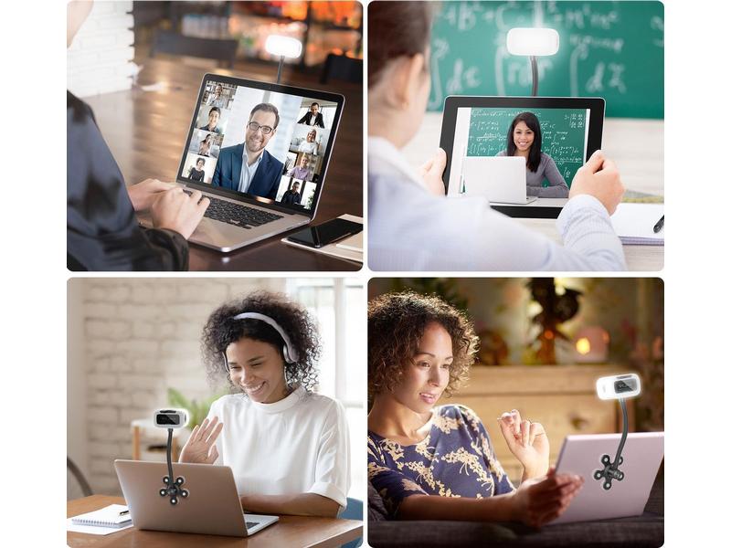 VIJIM Videoleuchte CL12 Beleuchtung für Videoanrufe mit Saugnapf