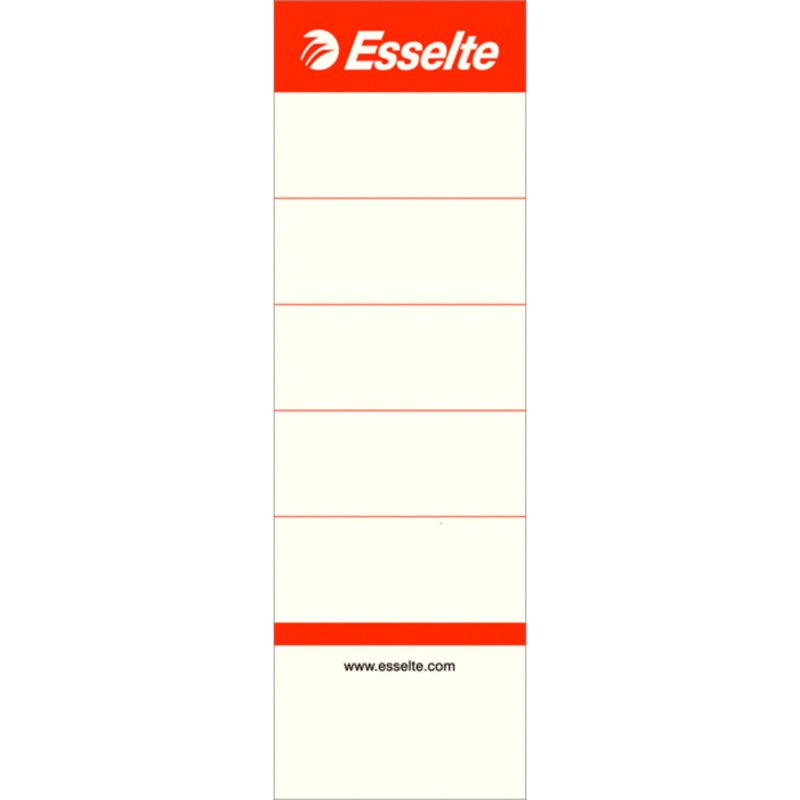 Etiquette non adhésive pour classeur à levier 158 x 50 mm Esselte blanche - Paquet de 10