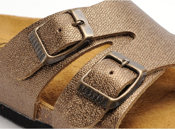 Plakton mules et sabots plats femme belinda bronze