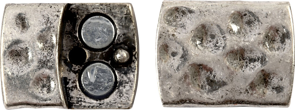 Magnetlås - Str. 7X29 MM - Hulstr. 3X10 MM - Antik Sølv - 1 Stk