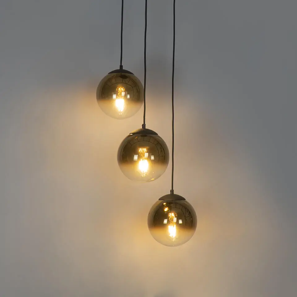 Qazqa hanglampen pallon goudkleurig e27