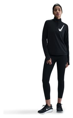 Haut 1/2 zip Nike Dri-Fit Swoosh Noir Femme