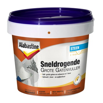 Alabastine gatenvuller voor grote gaten 2 componenten 2x 500 g