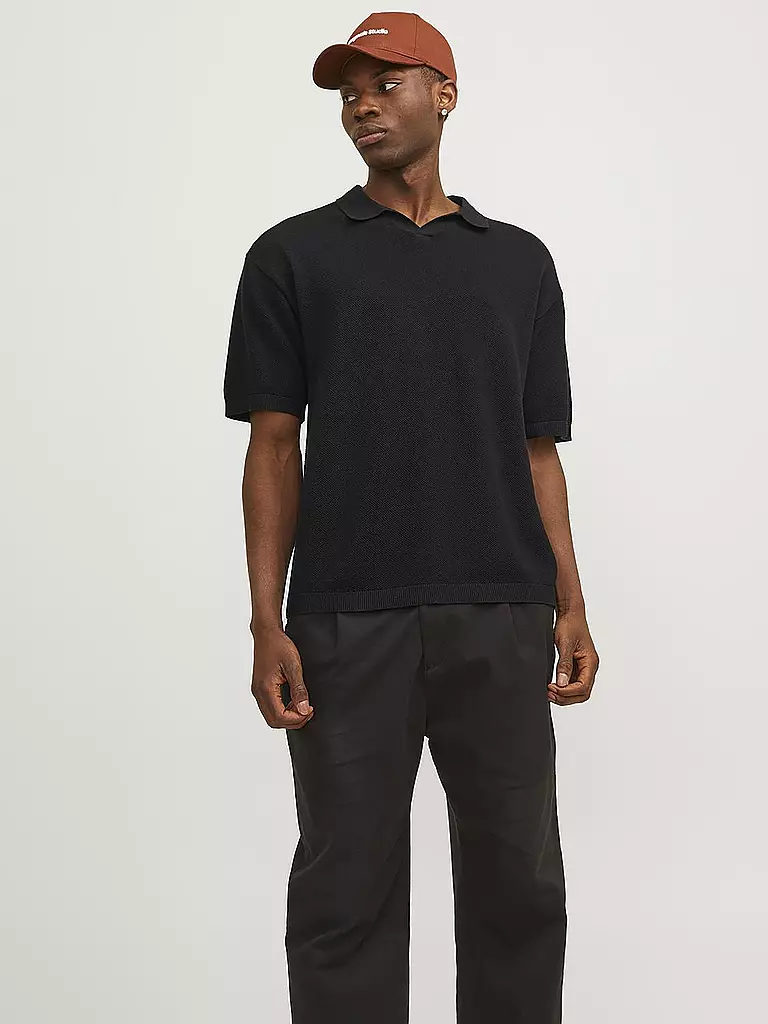JACK & JONES Poloshirt JORLINEN schwarz