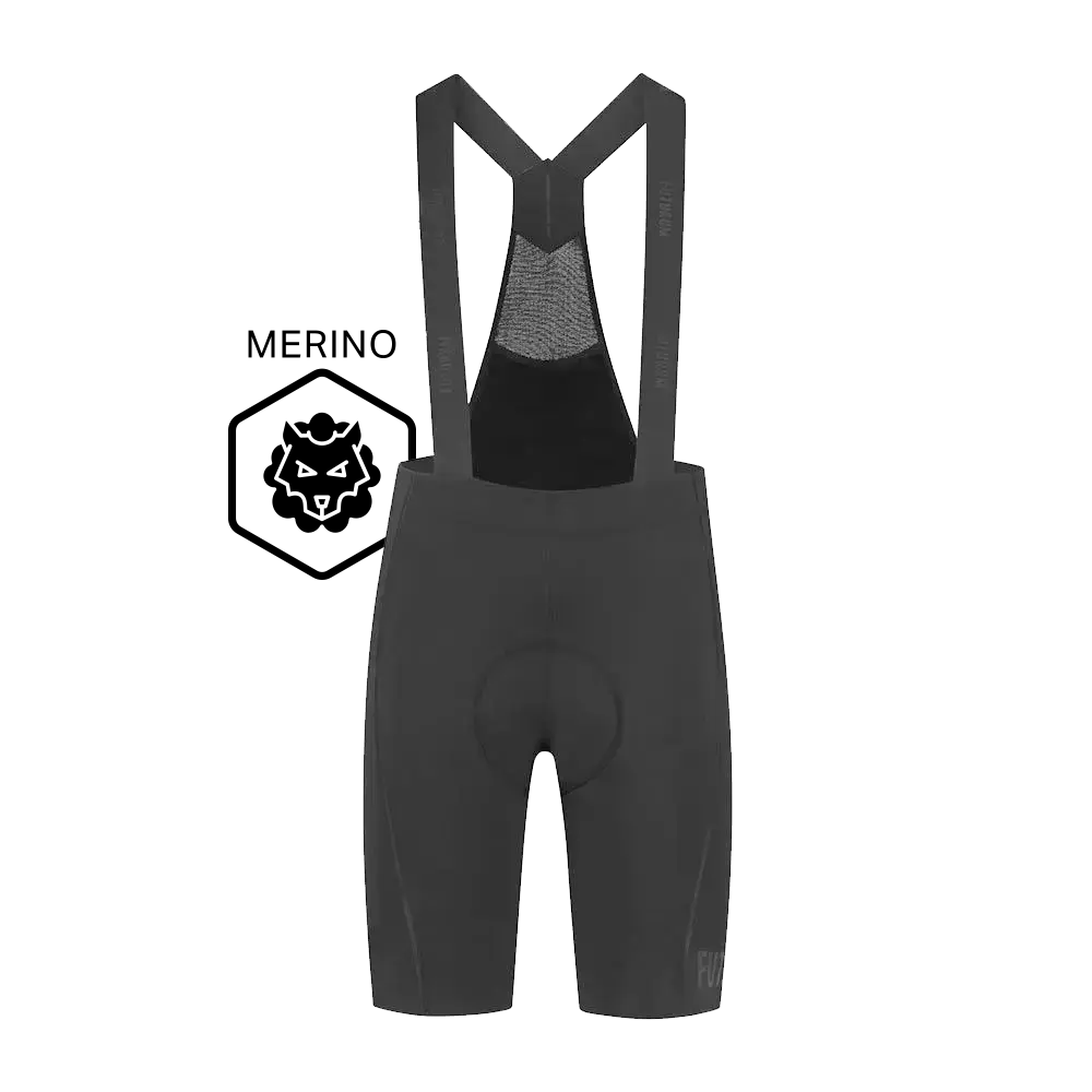 FUTURUM JONA II Merino Fietsbroek Thermo Kort Zwart Heren