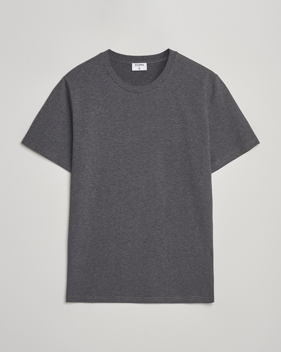 Filippa K Soft Lycra T-Shirt Anthracite Melange