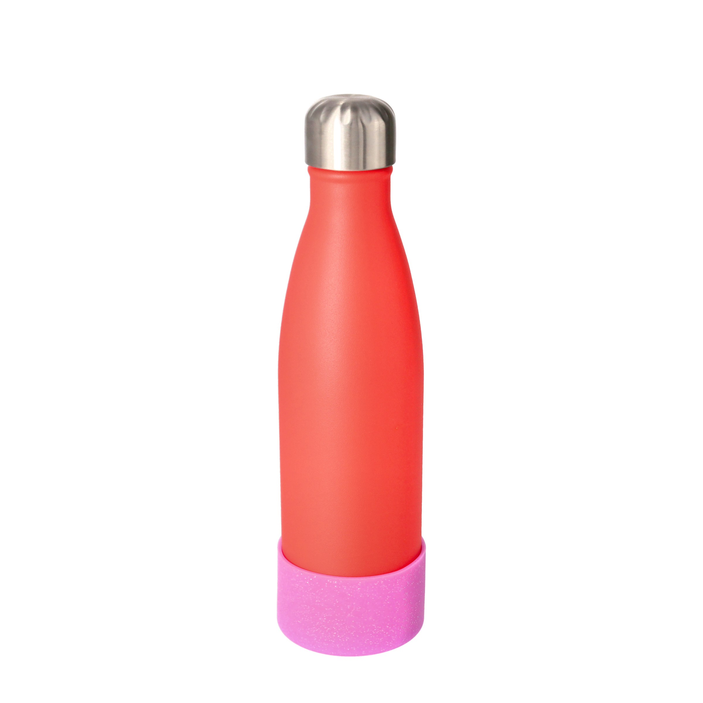 (Ø75x45mm) Silikon Flaschen Boden Manschette Schutz Hülle Anti-Rutsch Glitzer Abdeckung Accessoire für Stanley Cup Thermo Becher - Lila