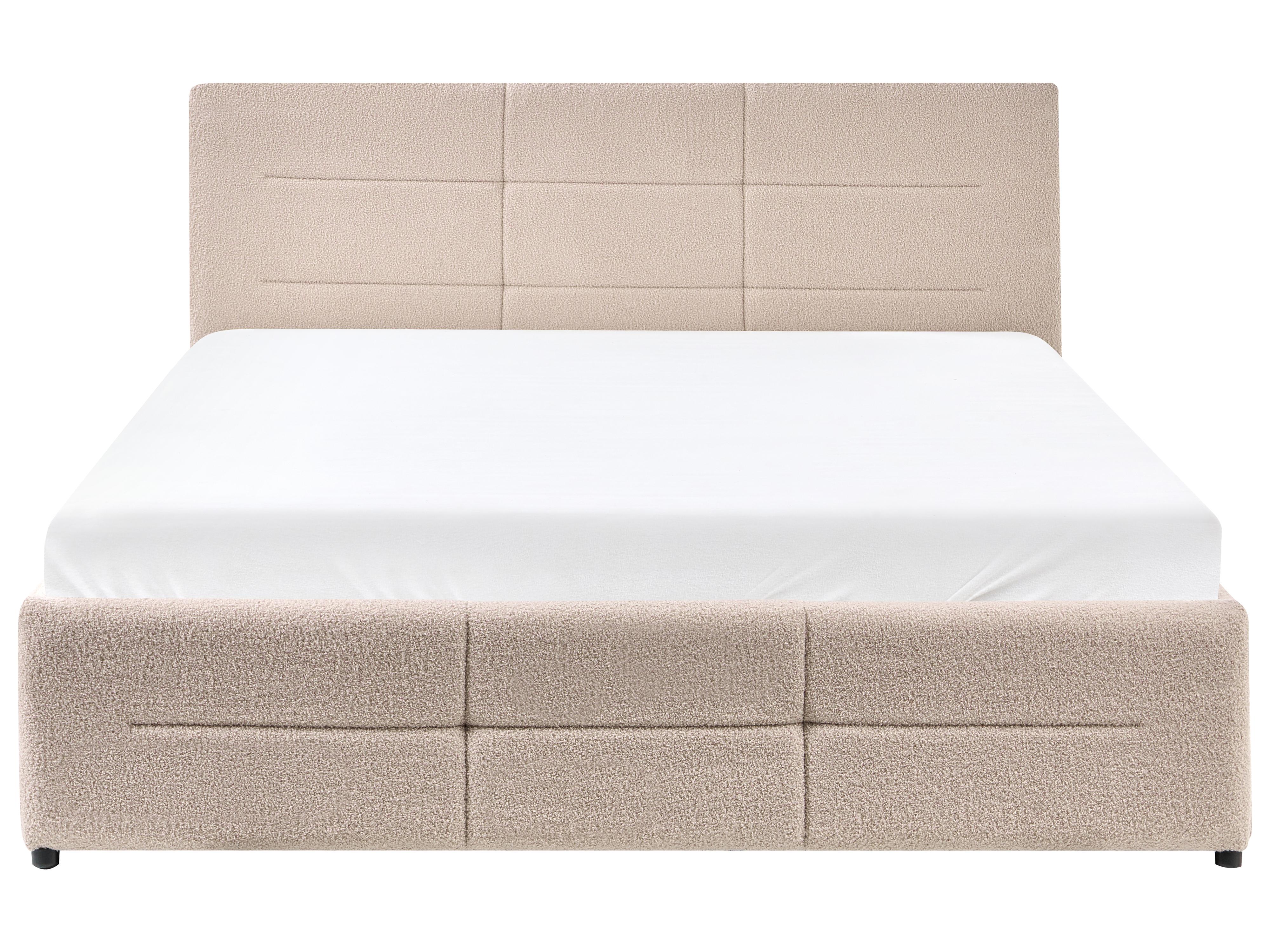 Bed met opbergruimte Bouclé MASSOGNES 140 x 200 cm Beige