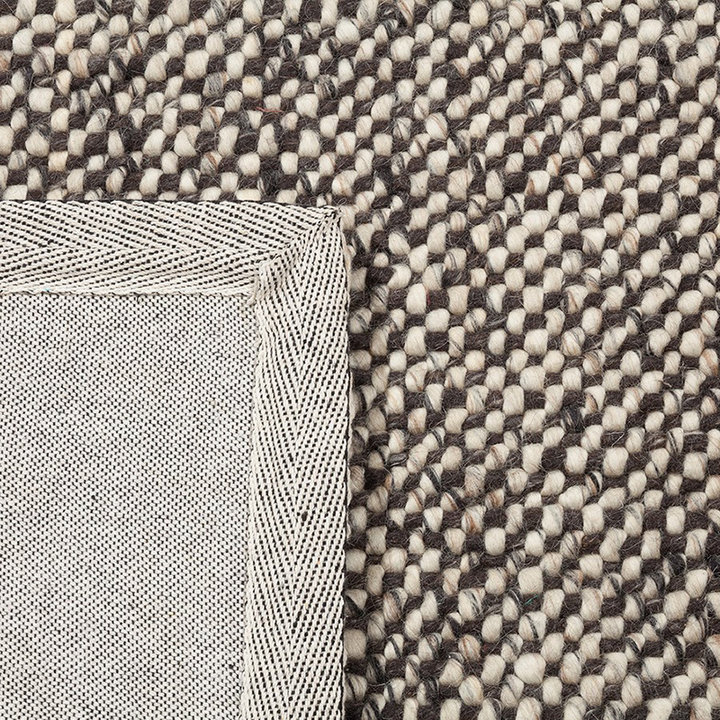 Wollen vloerkleed - Lorraine Donkerbruin/Creme | Warm