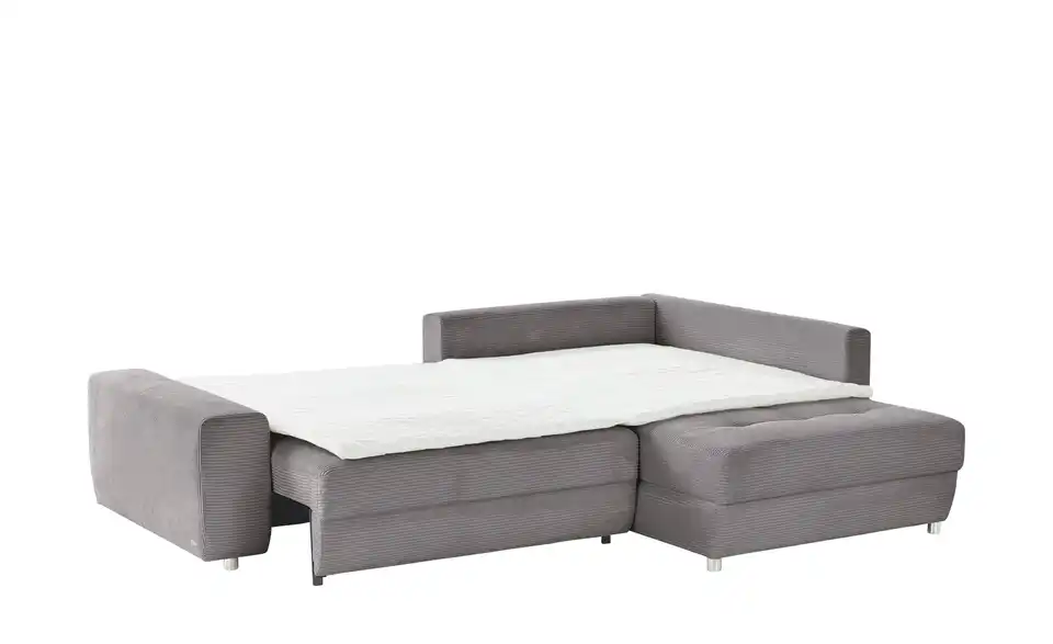 Ecksofa Arissa de Luxe Grau rechts Cordstoff