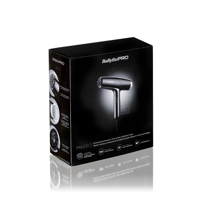 Sèche-cheveux FALCO Ionic noir + Argent 2000W Babyliss Pro