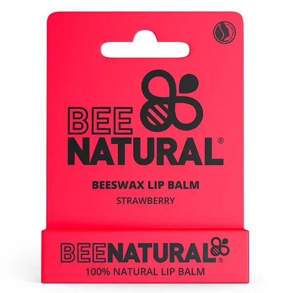 Bálsamo labial de morango Bee Natural