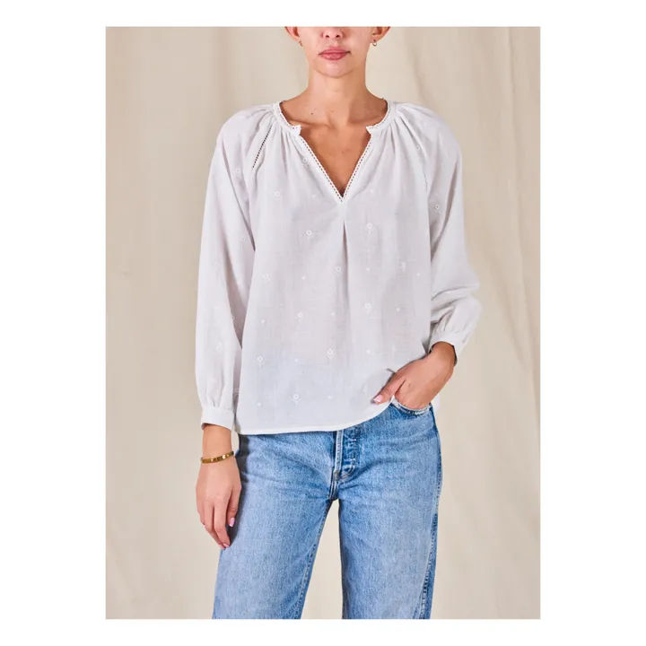 M.A.B.E. Blouse Albi Broderies | Blanc