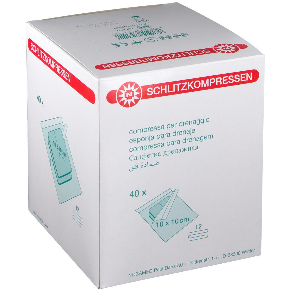 Nobamed® Schlitzkompressen 12 fach 10 x 10 cm steril