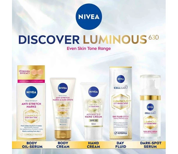 Nivea Luminous Anti-Dehnungsstreifen Body Öl-Serum