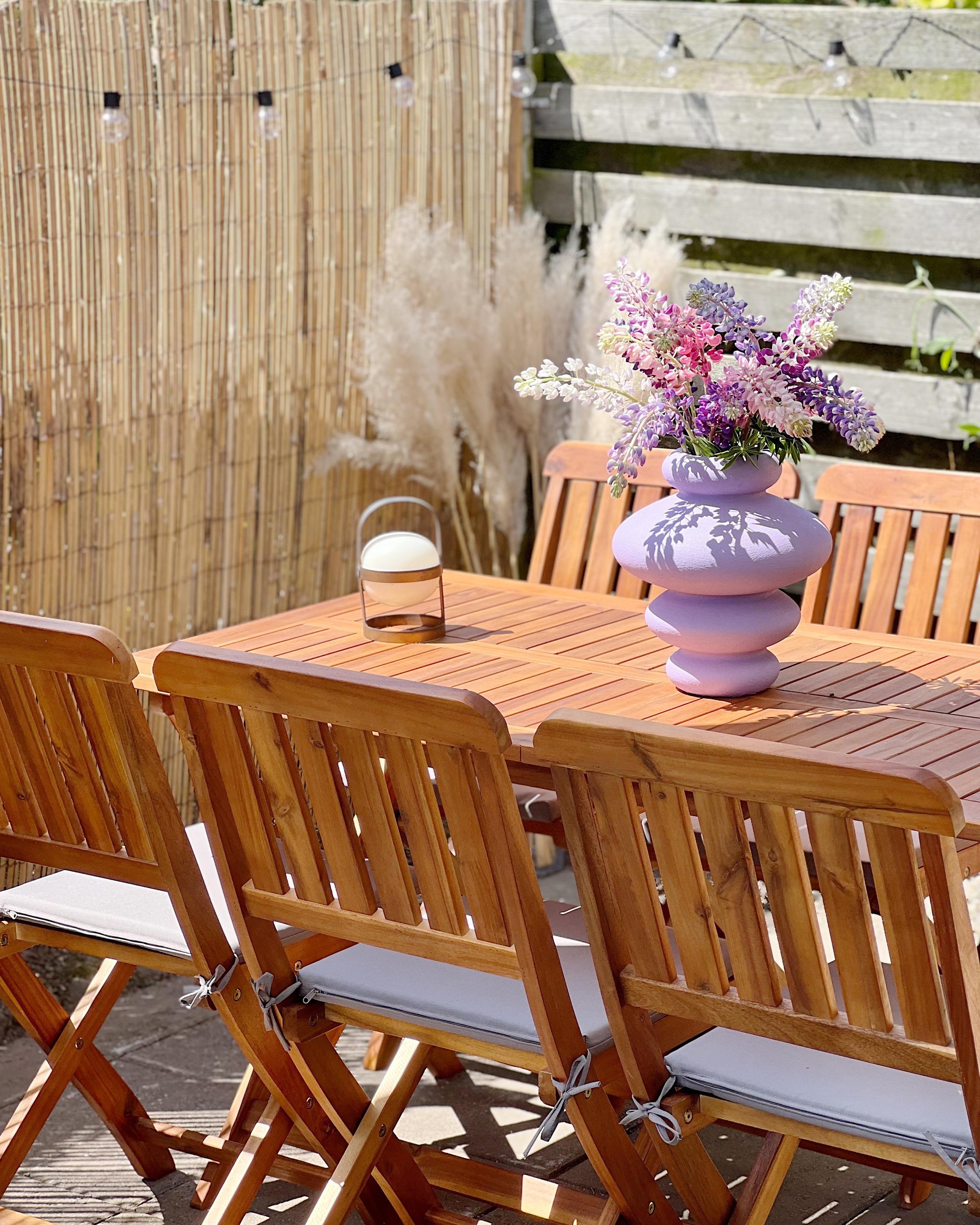 Tuinset 6-zits CENTO met kussens Acaciahout Bruin