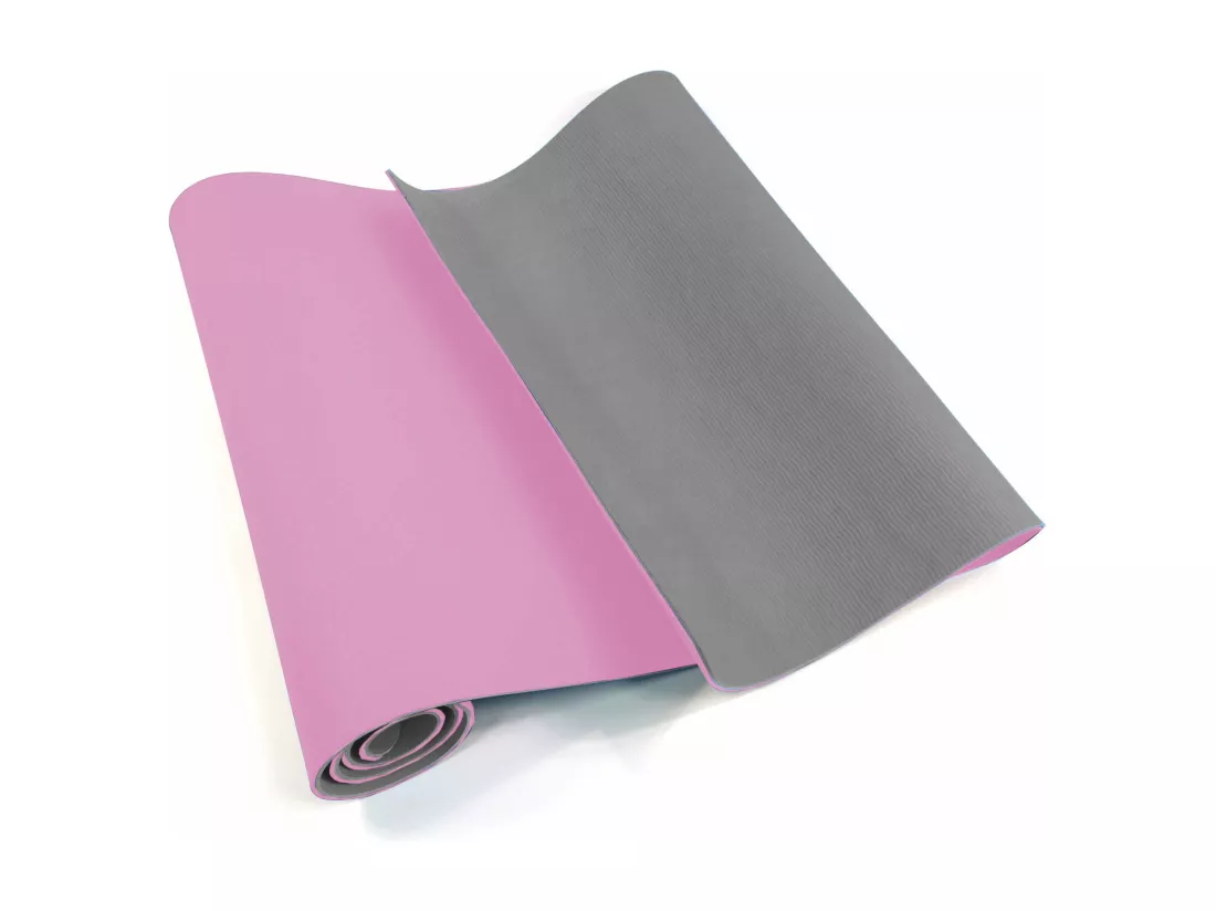 Rebecca Mobili Tapis Yoga Tapis Salle De Sport Tpe Rose Gris 0,6x183x61
