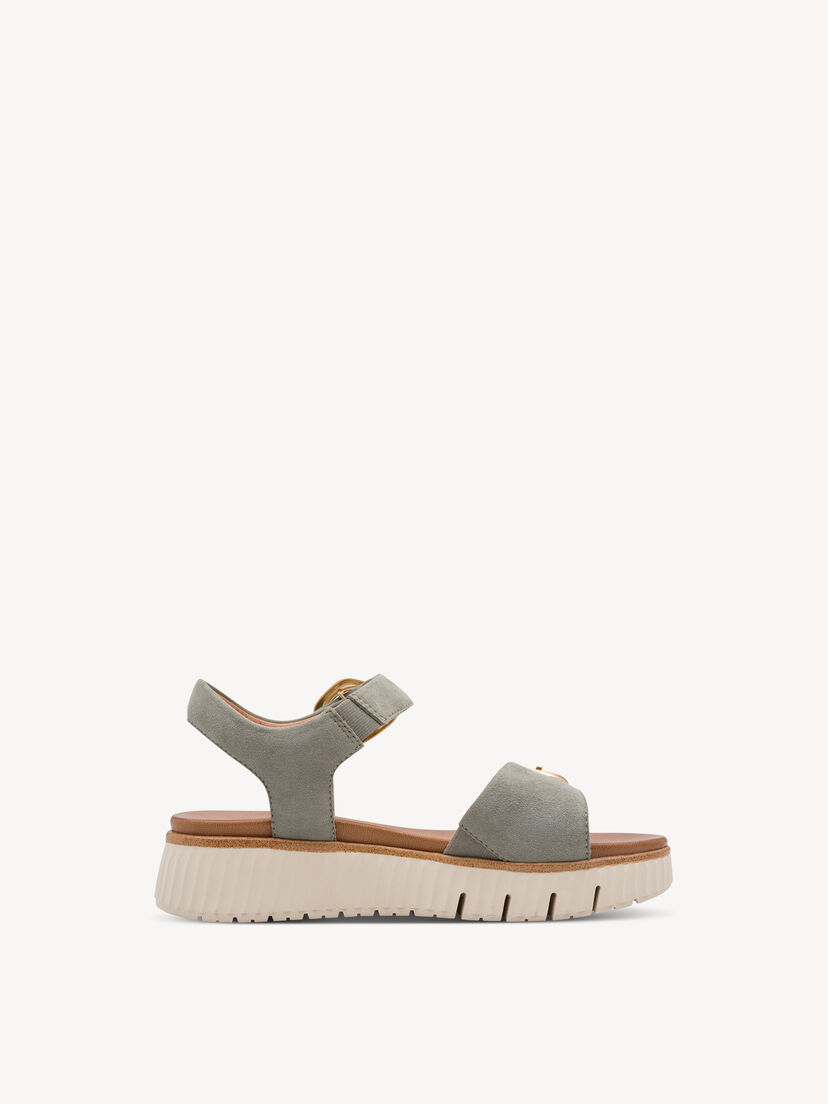 Leren Sandaal - khaki