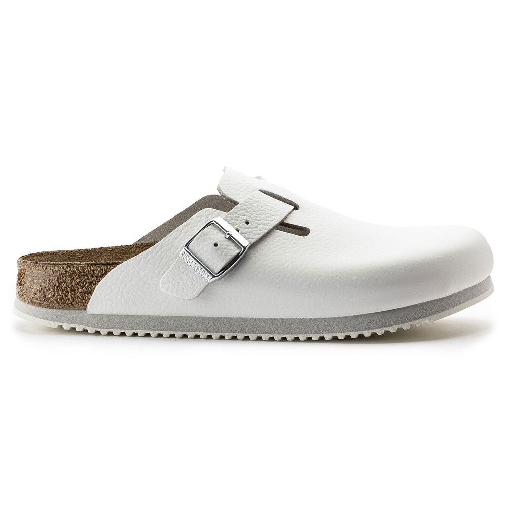 Birkenstock Clog Boston Super Grip, Naturleder, Weite schmal, Schuhe