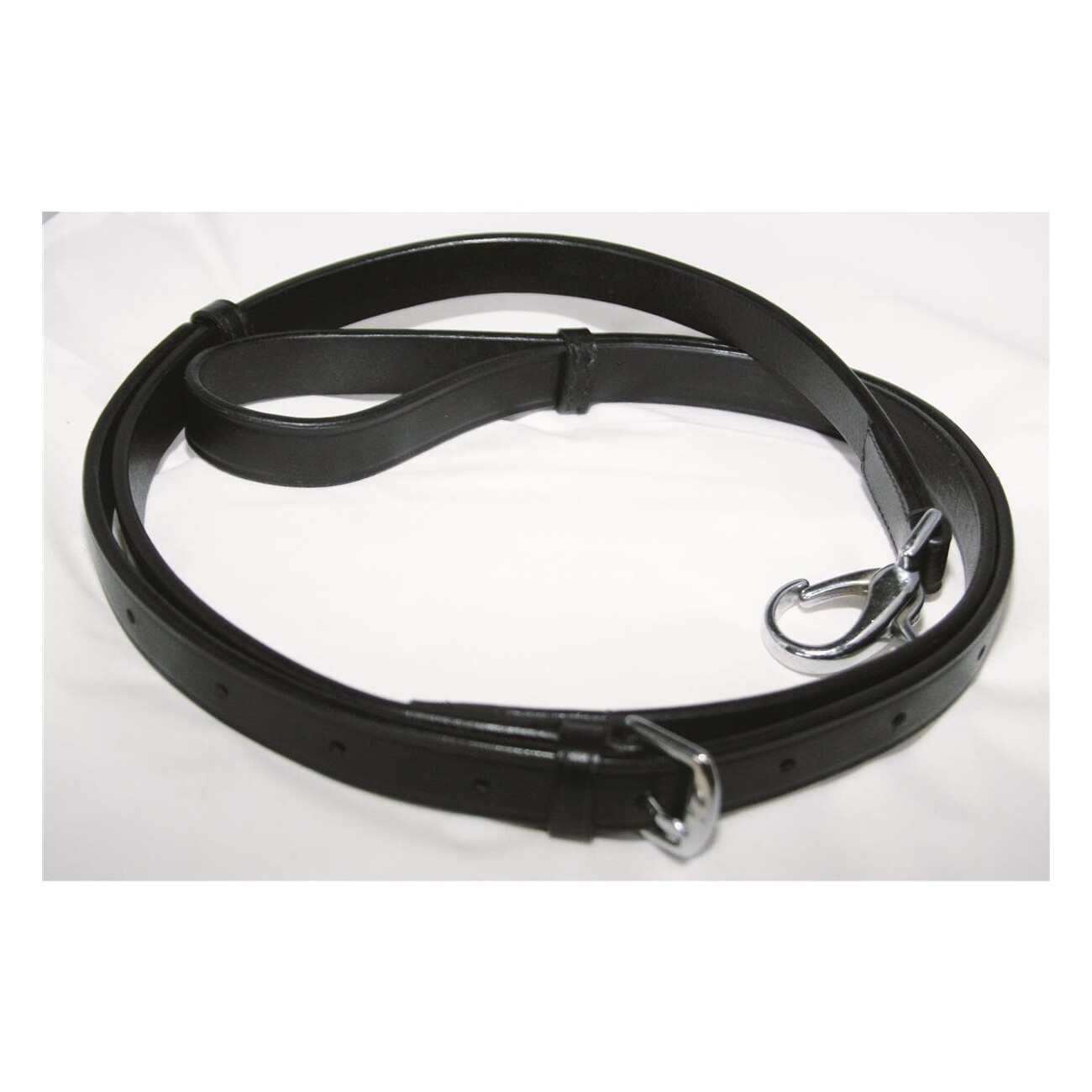 Hans Melzer Horse Equipment Hans Melzer Ausbindezügel schwarz/silber WB (Warmblut)