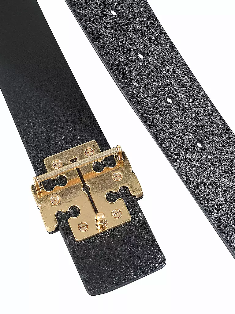 TORY BURCH Ledergürtel Eleanor schwarz
