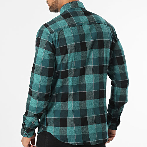 Chemise Manches Longues SIL417 Carreaux Vert