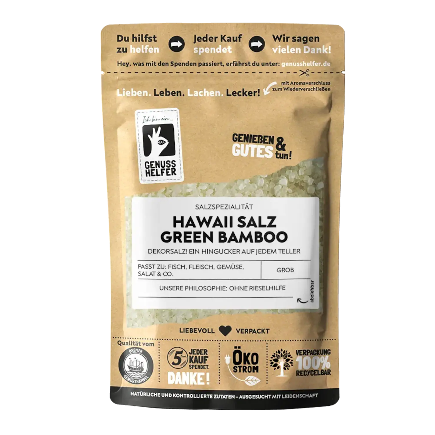 Hawaii Salz Green Bamboo, grün